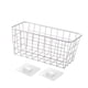 thumbnail image 5 of Cesta colgante de alambre metálico, sin necesidad de taladrar, organizador de pared versátil para el dormitorio. Blanco, 5 of 9
