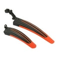 thumbnail image 1 of 2pcs Mountain Bicycle Splash Fender Guard Bike Rear Front Mudguard (Orange), 1 of 7
