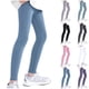 thumbnail image 5 of Odeerbi 8-15 Años Niñas Yoga Leggings Workout Dance Athletic Deportes Pantalones Casual Color Sólido Cintura Alta Pantalones Caliente Leotardos, 5 of 5