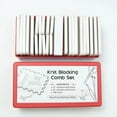 thumbnail image 2 of Knit Blockers Set 25Pcs Stainless Steel Knitting Blocking Mats And Pins With 2 Different Sizes For DIY Knit Crocheting Supplies, 2 of 6