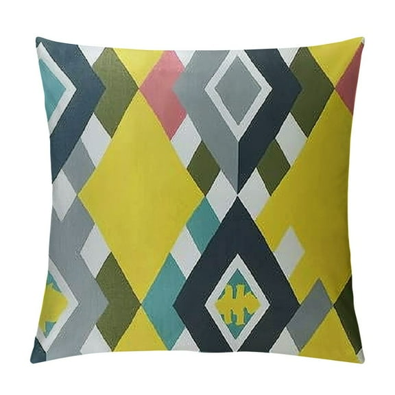 PHYHOO  Bundles, New Living Series Yellow and Grey Pillow Covers  Outdoor Waterproof Pillow Inserts