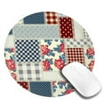 thumbnail image 2 of Disketp Patchwork In Country Style Small Mouse Pad 7.9x7.9 Inches,Washable Round Mousepad For Office Laptop Computer,Non-Slip Rubber Base Mouse Pads For Wireless Mouse, 2 of 9