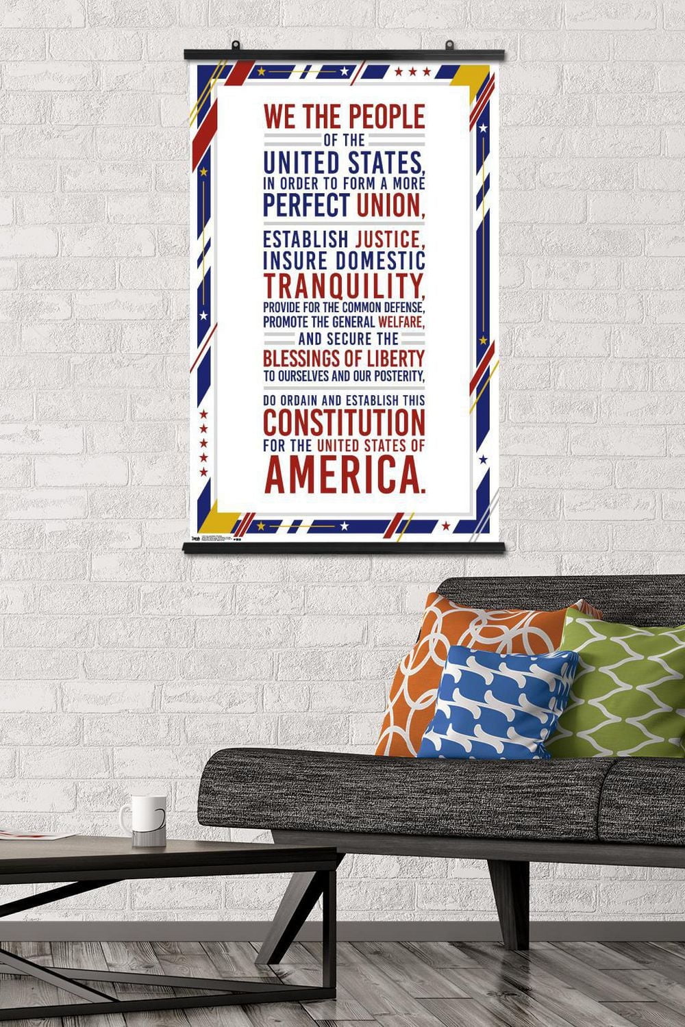 The United States Of America - Constitution Preamble Wall Poster, 22.375" x 34"