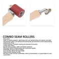 thumbnail image 3 of Combo Seam Rollers, Double End Ergonomic Design Silicone Seam Brass Detail Roller  for PVC TPO EPDM, 3 of 8