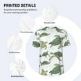thumbnail image 3 of Zufioo Cute Turtle Print Men's Baseball Short Sleeve, Moisture Wicking Button-Down Hip Hop Tee-3X-Large, 3 of 7