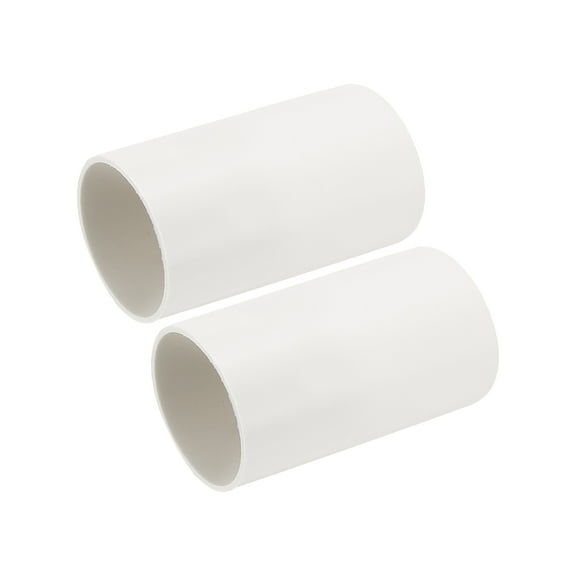 Uxcell 2" Inch Round Ventilation Duct, 4" Inch Long Plastic Pipe Replacement Supply Heating Cooling Ventilation AC System, 2 Pcs