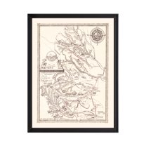 Philmont Scout Ranch Art, 1948 Vintage Map of Philmont Scout Ranch History Wall Decor Gift, Old Philmont Scout Ranch Map - 24" x 36" Black Framed Print