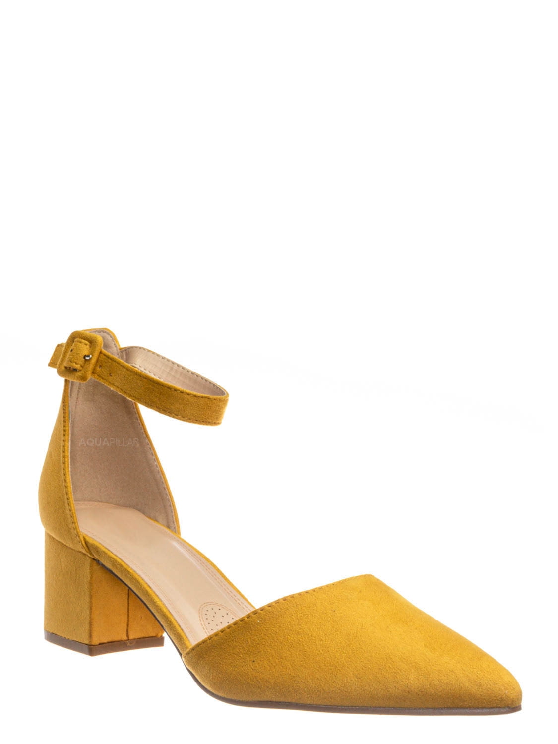 low block heel closed toe shoes