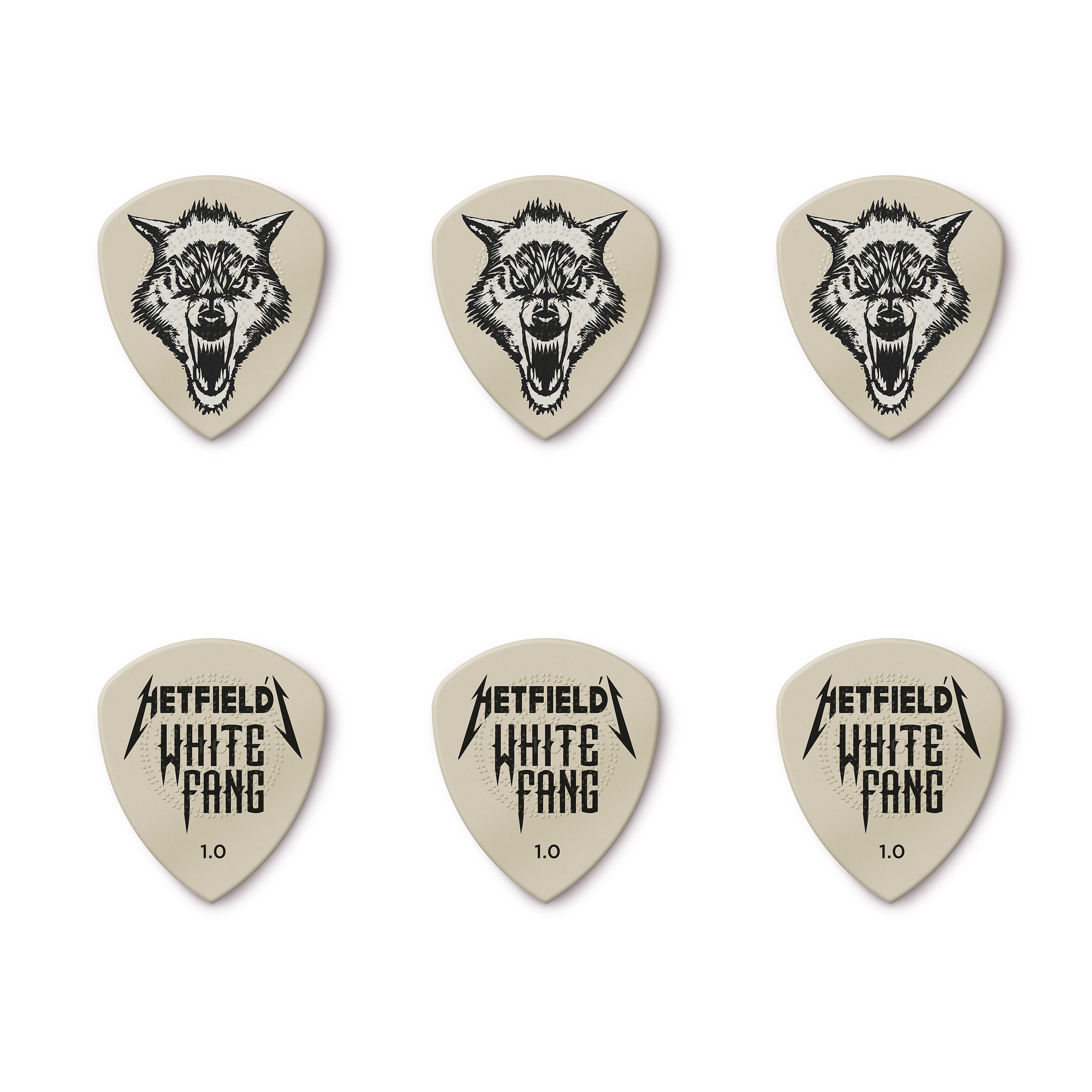 Dunlop Guitar PIcks White Fang 12 Picks 1.0mm James Hetfield