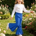 thumbnail image 5 of Girls Fashion Bowknot Flared Trousers Solid Casual Pants, 5 of 9