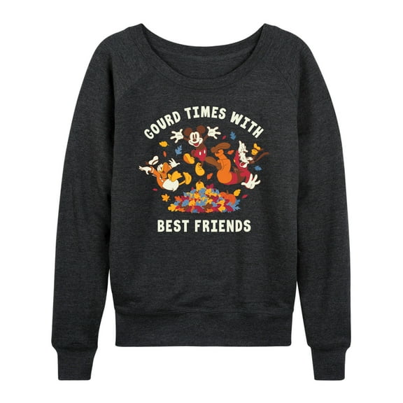Mickey & Friends - Gourd Times With Best Friends - Women's Lightweight French Terry Long Sleeve Shirt