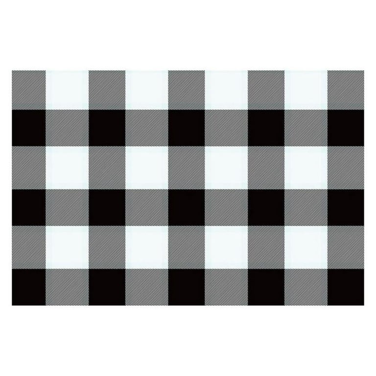 IOHOUZE Buffalo Plaid Checkered Rug -3x5 Front Door Mats, Washable Rug for  Front Porch Decor, Spring Summer Welcome Mats Outdoor, Black White Rug for