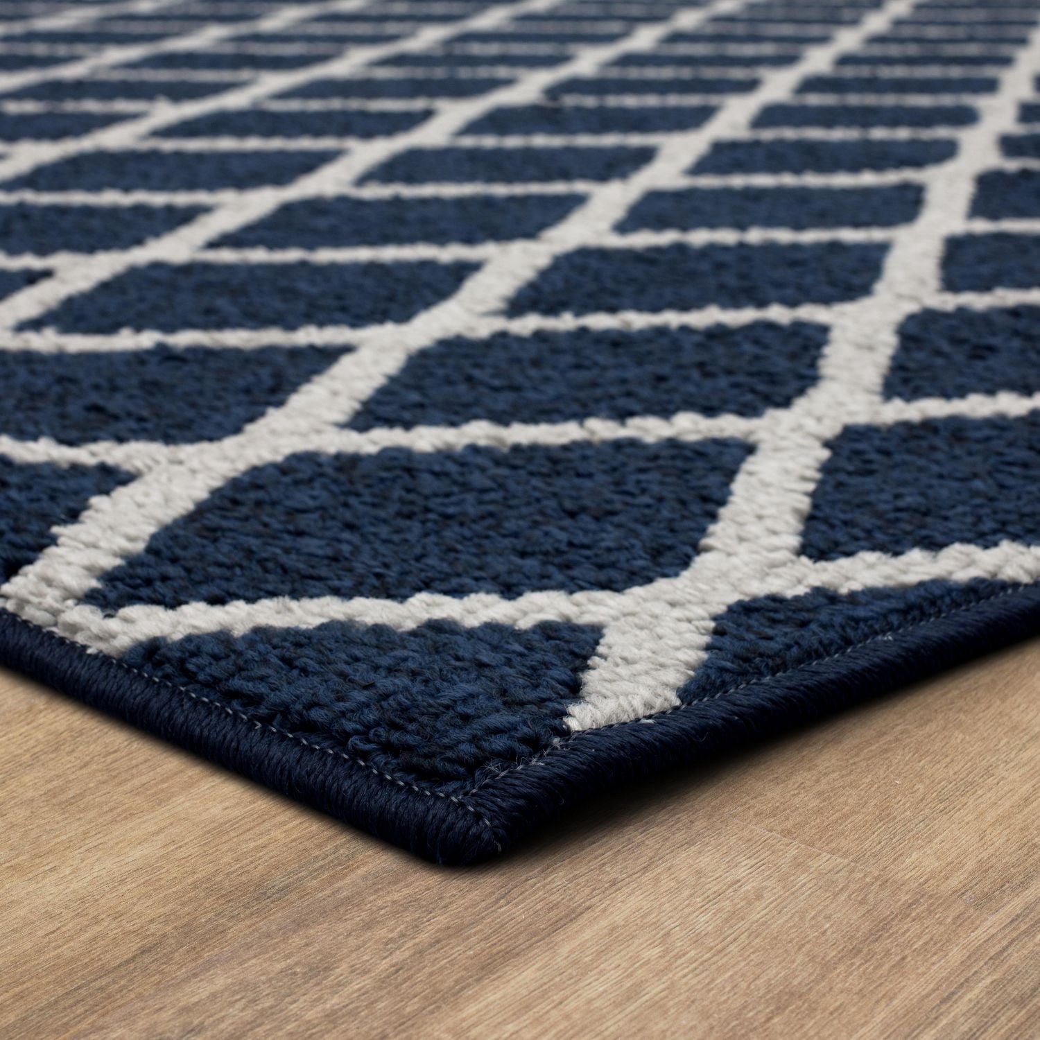 Hometrends Brussels Blue Polyester Area Rug