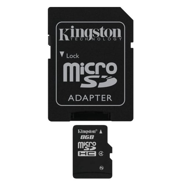 Kingston 8 GB microSDHC Clase 4 Tarjeta de memoria flash SDC4 / 8GB, Negro