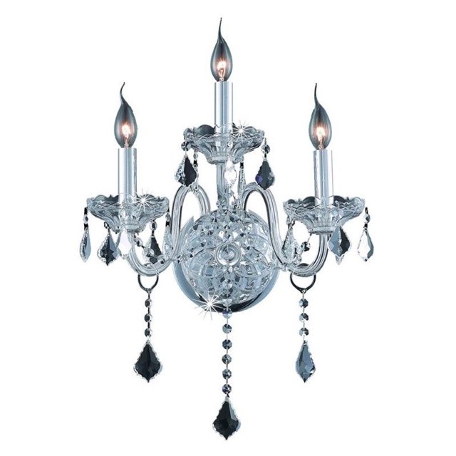 Elegant Lighting Verona 14" 3 Light Elements Crystal Wall Sconce
