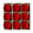 thumbnail image 4 of LEFXSMR Christmas Balls, 9pcs 2.36" Velvet Solid Christmas Ornaments Set, Hanging Christmas Decorations for Xmas Tree Mantel Porch Home Decor, 4 of 4