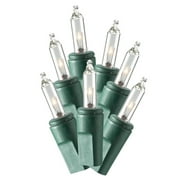 Philips 100 Remains Lit Light Set Mini Clear with Green Wire