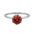 thumbnail image 2 of Mauli Jewels Women's 2.00 Ctw Watermelon Round Moissanite Solitaire Ring in 14K White, Rose, and Yellow Gold, 2 of 6