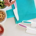 thumbnail image 4 of Tovla Knives for Kids 3-Piece Nylon Kitchen Knife Set: Children's Cooking Knives in 3 Sizes & Colors/Firm Grip Serrated Edges BPA-Free Kids' Knives/Safe Lettuce and Salad Knives, 4 of 7