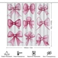 thumbnail image 2 of Cute Pink Bows 4 Piece Shower Curtain Sets with Non-Slip Rugs Toilet Lid Cover And Bath Mat Pink Bow Coquette Waterproof Personality Pattern Bath Curtains for Bathroom Decor, 2 of 8
