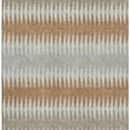 thumbnail image 4 of HomeRoots 668984 5 x 8 ft. Rust Gray & Silver Striped Washable Machine Made Rectangle Area Rug with UV Protection, 4 of 9