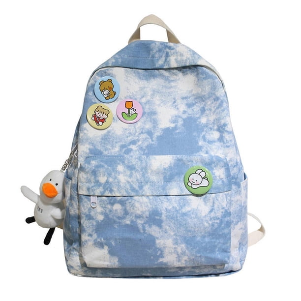 Vintage Canvas Schoolbag for Girls Gray/Green/Blue/Pink Multi-pocket Backpack for Female Teenage Girl Backpack
