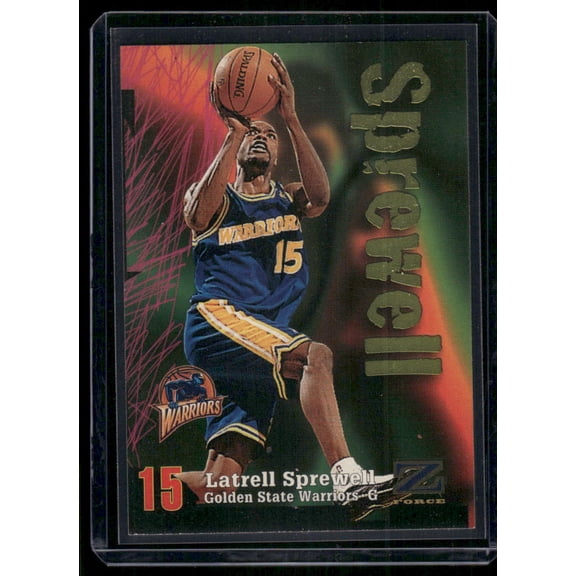 1997-98 SkyBox Z-Force Latrell Sprewell Golden State Warriors #15 Basketball Card