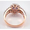 thumbnail image 5 of 2Ct Oval Cut Simulated Blue Tanzanite Ring Halo Engagement Ring 14k Rose Gold Plated, 5 of 5