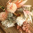 thumbnail image 4 of Bewildely Adorno de flores secas artificiales, ramo de flores de seda, peonía, decoración nupcial de otoño para la decoración del festival de Decoración del hogar, 4 of 6