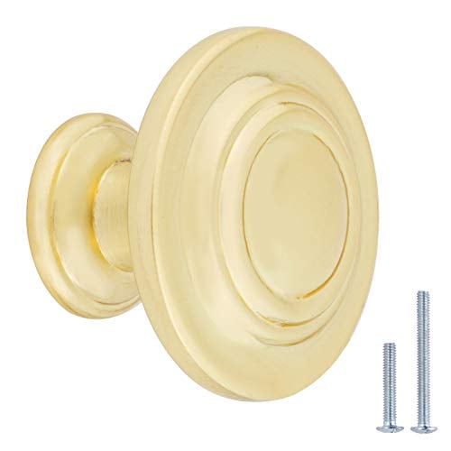 Satin Nickel 10-Pack Basics Traditional Top Ring Cabinet Pull Knobs 1.25 Inch Diameter Satin Nickel 10-Pack Basics Traditional Top Ring Cabinet Pull Knobs 1.25 Inch Diameter