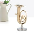 thumbnail image 4 of Tuba Model Toy, Brass Material Rustproof Miniature Tuba Model With Base For Office, 4 of 8