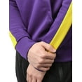 thumbnail image 5 of Mens Stripe Track Pullover Hoodie Skinny Fit Elastic Athletic Training Tops, 5 of 5