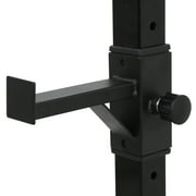 ZenSports S01-1215-G2D Black Steel Squat Rack Adjustable Barbell Free-press Bench, Black 550 lb