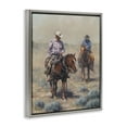 thumbnail image 4 of Stupell Industries Dust Bowl Cowboys Animals & Insects Painting Gray Floater Framed Canvas Art Print Wall Art, 17 x 21, 4 of 10