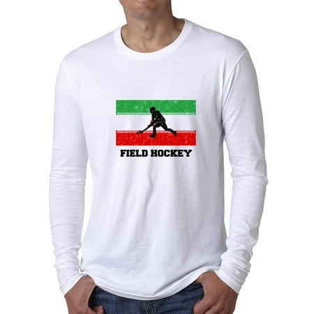 Iran Olympic - Field Hockey Flag Silhouette Men's Long Sleeve T-Shirt