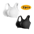 thumbnail image 7 of JGTDBPO Front Closure Bras For Women No Underwire Plus Size Full Coverage Bras Front Snap Bras Post Surgery Front Closure Brassiere Sports Bra Zip Wireless Minimizer Bra, 7 of 7