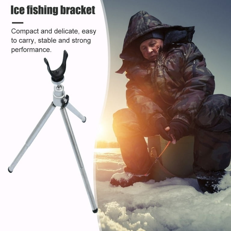 Folding Ice Fishing Rod Holder Telescopic Tripod Fishing Rod Rests