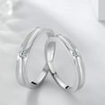 thumbnail image 2 of 3.3/4.4mm Wedding Cz Band Men's Women's 925 Silver Simple Couple Rings Size 4-11, 2 of 4