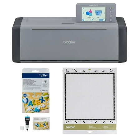 Brother ScanNCut SDX125EGY Electronic DIY Cutting Machine with Scanner, Plus Rotary Auto Blade Kit and Fabric Mat