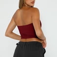 thumbnail image 2 of YDKZYMD Strapless Padded Tube Tops Bandeau Cute Y2k Sleeveless Basic Crop Tops Summer Slim Fitted Junior Stretch Backless Skinny Tops Smocked Layering Teen Girls Solid Tops XL, 2 of 7