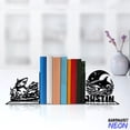 thumbnail image 2 of Handmadetneonsign Shark Metal Bookends, Shark Moon Name Bookend, Sea Animal Table Bookshelf Decor 78387, 2 of 4