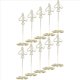 thumbnail image 4 of 100 Piezas Soportes para Clip de Notas, Soporte para Tarjeta de Nombre de NúMero de Mesa, Tarjeta de Visita de Metal de Escritorio, de AvióN Dorado con Base, 4 of 5