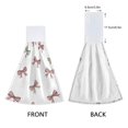thumbnail image 3 of Dailycode Kitchen Wash Cloths with Hanging Loops Absorbent Absorbent Quick Drying Hand Towels, 2 Pack, Striped Bow, 3 of 7