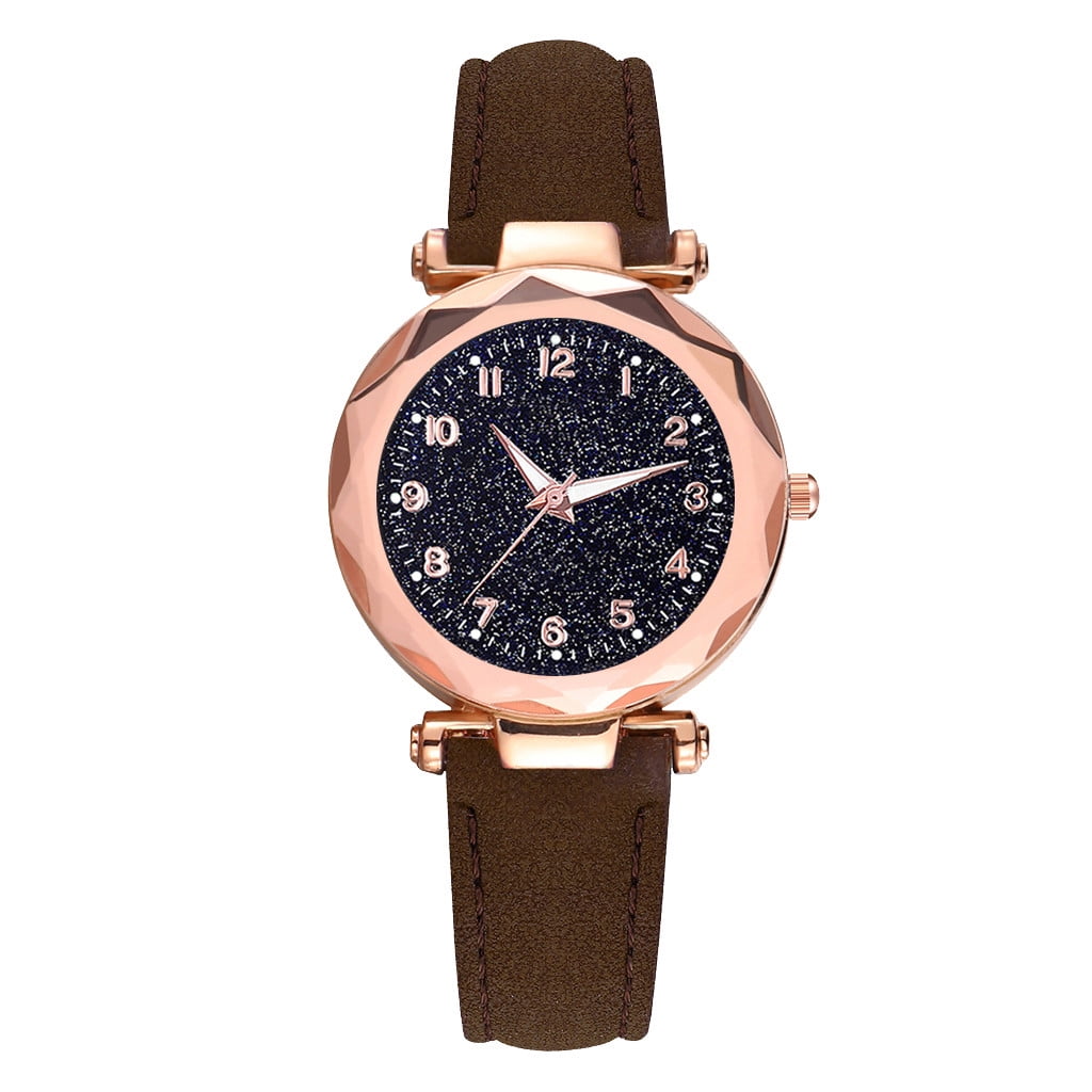 ZHAGHMIN Silver Watch Women Luminous Dial Studded Minimalist Sleek