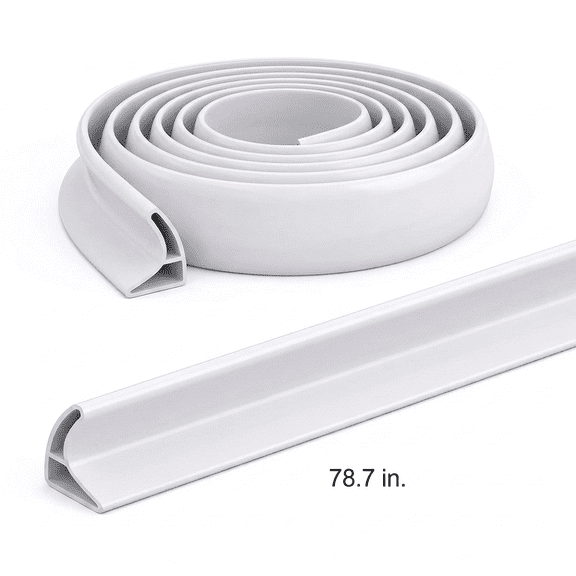 ROSEXIXI Bathroom Water Stop Strip 78 Inch Flexible Silicone Door Seal Self-Adhesive Waterproof Blocker