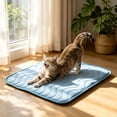 thumbnail image 5 of Pet Cooling Mats for Dogs, Cooling Pet Bed Outdoor & Indoor Use Summer Cover, Summer Cool Pad for Dogs Cats, Non- Washable Pet Blanket for Crate Kennel Travel, M (24.41"L x 19.69"W), 5 of 7
