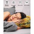 thumbnail image 4 of Sunflower Pillow Covers King Size 2 Pack, Yellow Spring Floral Botanical Soft Bed Throw Pillowcases Breathable Cooling Long Lumbar Body Pillow Sham Cover for Bed Sofa 20''x36'', 4 of 7