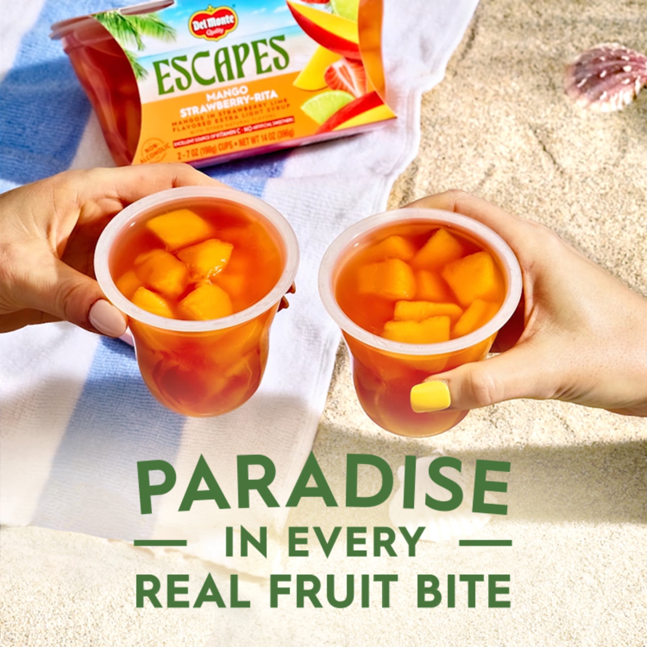 Del Monte Escapes Mango Strawberry - Rita 2-7 oz Cup