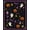 Black, Pattern 2, variant on ODIKA 2'x3' Ultra-Soft Accent Mat, Black Purple Enchanted Nighttime Whimsy Design Mystical Motifs with Candles, Cauldrons, Washable, Bare feet friendly, Easy Care Indoor rug for Bedside, Footrest