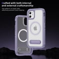 thumbnail image 3 of Dteck Magnetic & Seamless Stand for iPhone 11, Compatible with MagSafe, Military Grade Drop Protection, Slim Frosted Rugged Kickstand Phone Case for iPhone 11,Matte Purple, 3 of 7